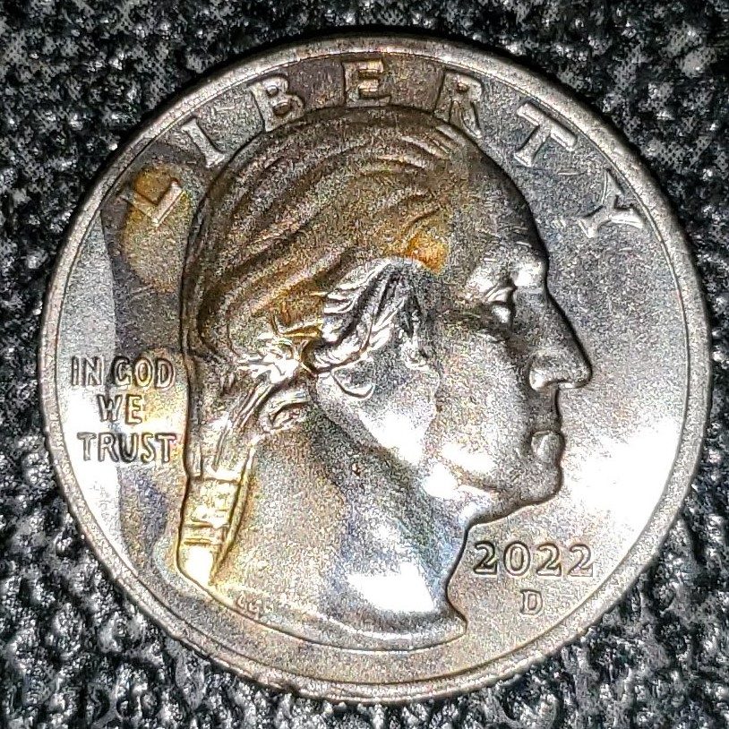 2022-D-Washington-Quarter-With-Toning-Issues